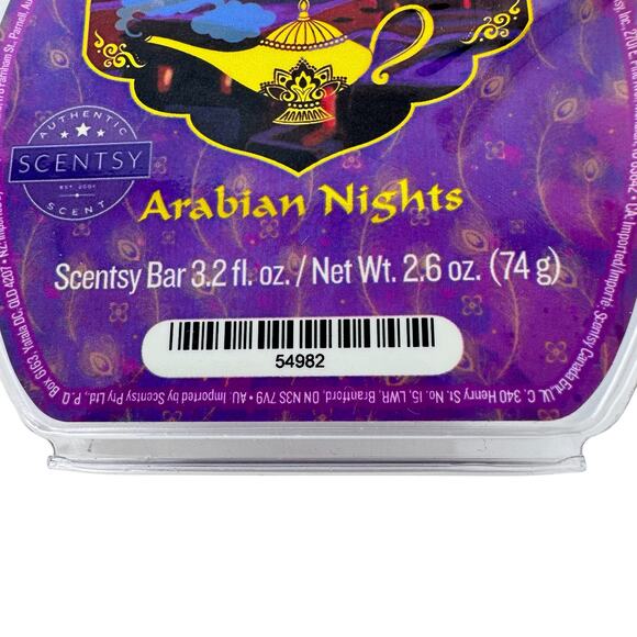 Disney Aladdin Arabian Night Scentsy Bar Melt Wax Slow Burning 3.2 Fl Oz - Picture 3 of 4